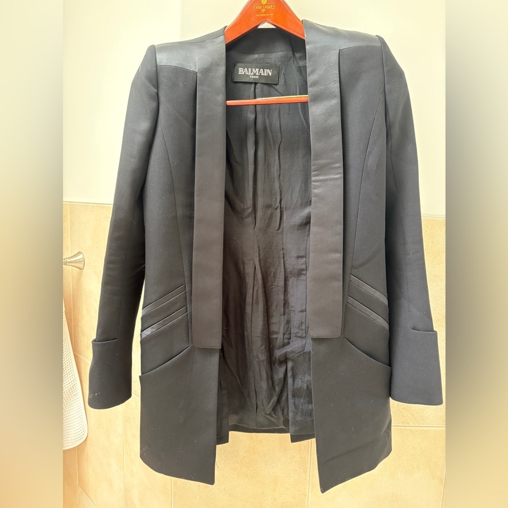 Balmain long tuxedo blazer